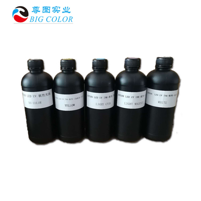 0.5L/1 Bottiglia Volume di imballaggio LED Ink UV morbido curable per TX800 DX5 4720 6 mesi di durata